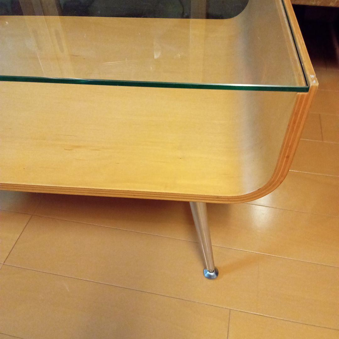 ✨️ミッドセンチュリー スペースエイジ プライウッド センターテーブル ガラス