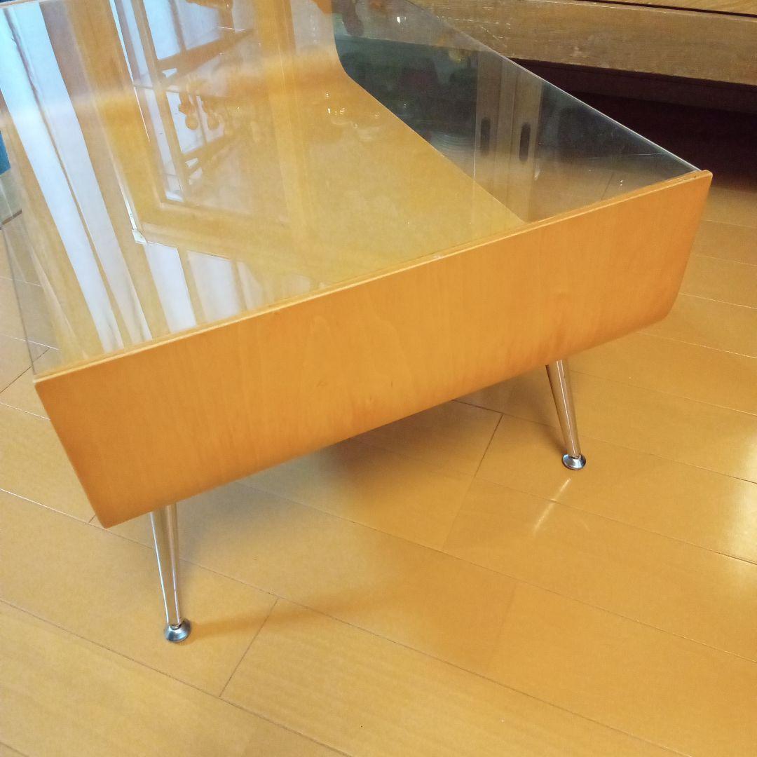 ✨️ミッドセンチュリー スペースエイジ プライウッド センターテーブル ガラス