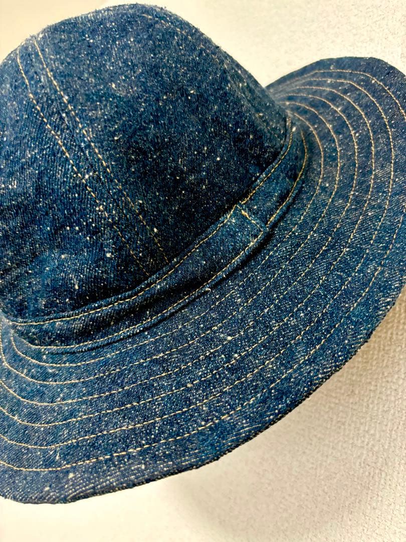 岡山産62cmUS ARMY M-37 DenimHATネップ天然藍デニムハット