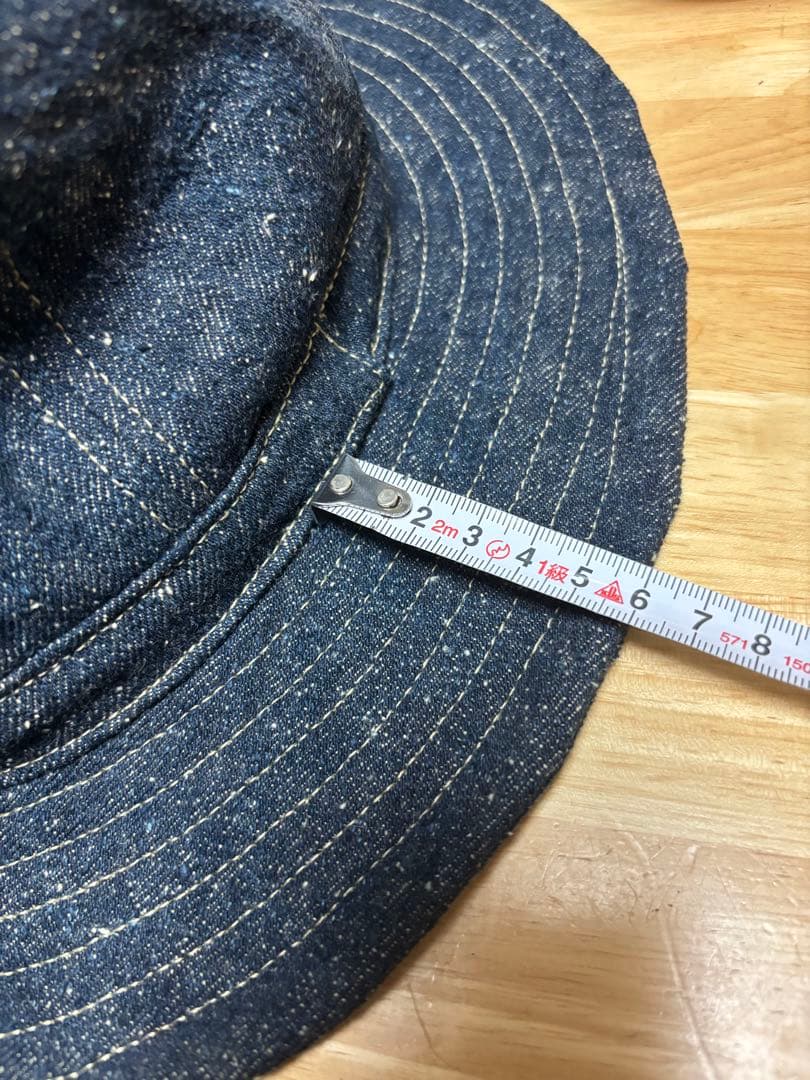 岡山産62cmUS ARMY M-37 DenimHATネップ天然藍デニムハット