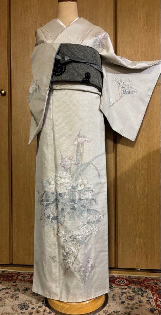 先染め　白大島　カタス式 染め柄付下げ　フェミニン♪ きもののやまと謹製