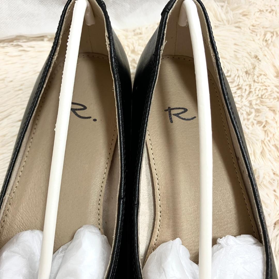 新品未使用✨ REGAL R. フラットパンプス 黒 本革 23.5 箱付き