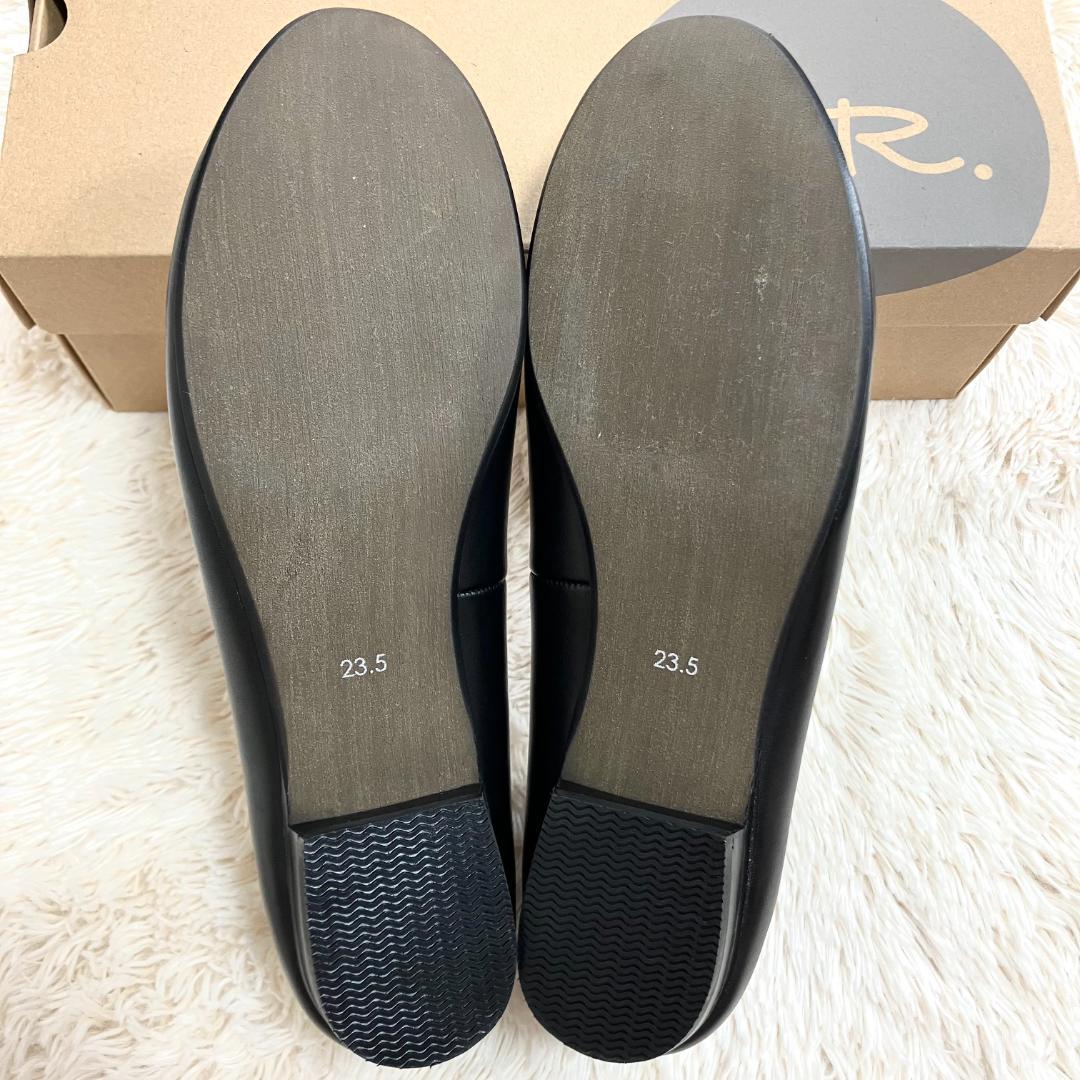 新品未使用✨ REGAL R. フラットパンプス 黒 本革 23.5 箱付き