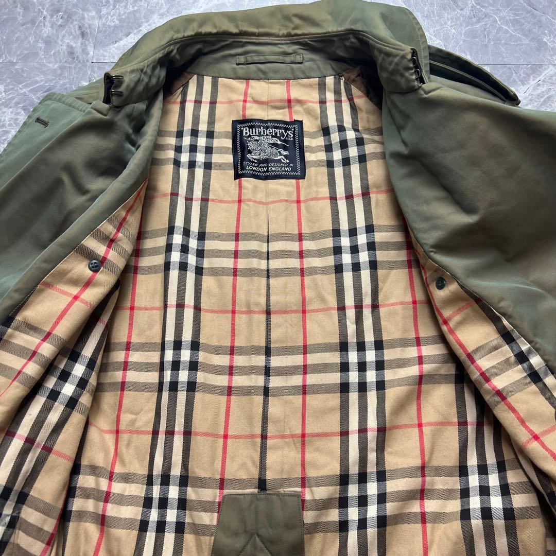 バーバリー♡トレンチコート　ベルト　ノバチェック カーキ　2XL相当