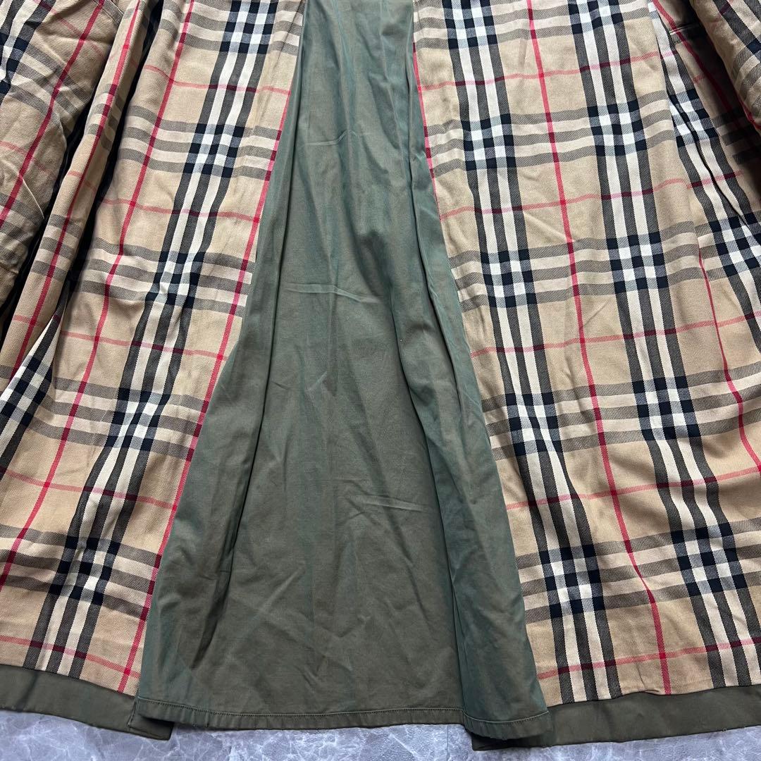 バーバリー♡トレンチコート　ベルト　ノバチェック カーキ　2XL相当