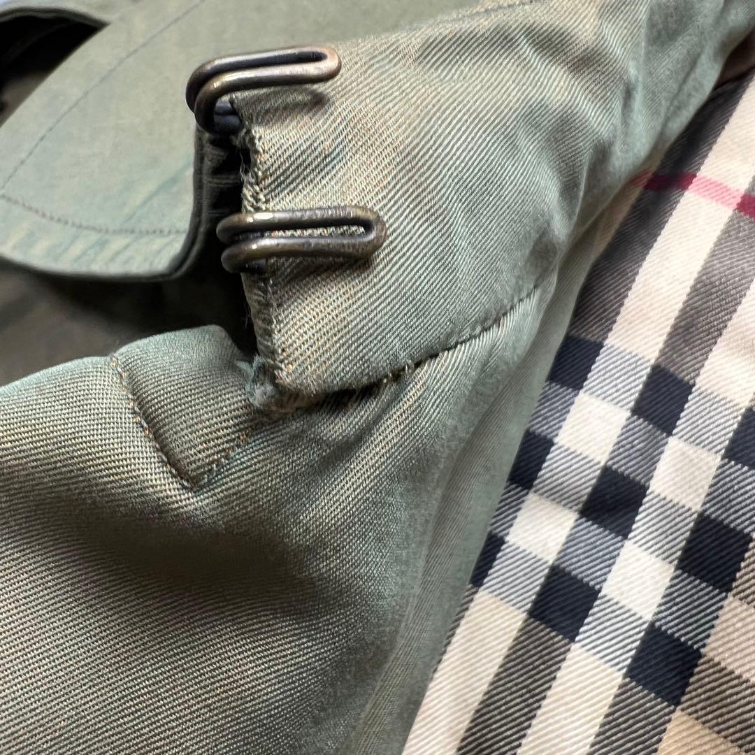 バーバリー♡トレンチコート　ベルト　ノバチェック カーキ　2XL相当