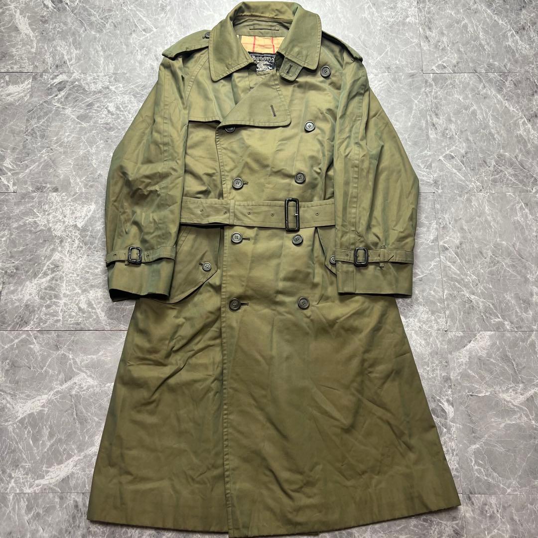 バーバリー♡トレンチコート　ベルト　ノバチェック カーキ　2XL相当