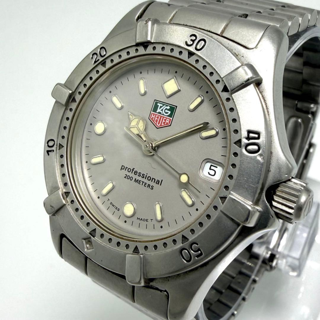 【稼動】 タグホイヤー 腕時計 プロフェッショナル 200m メンズ シルバー