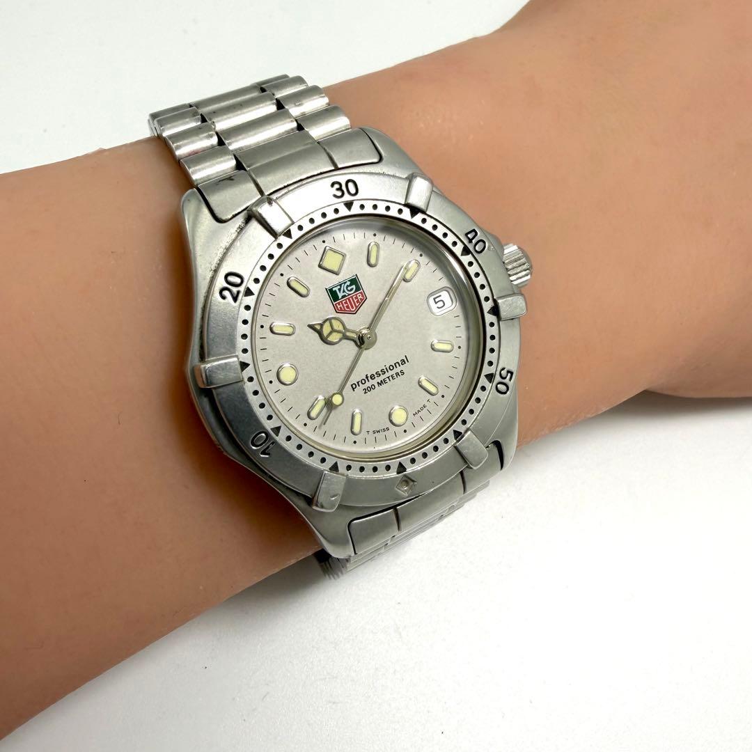 【稼動】 タグホイヤー 腕時計 プロフェッショナル 200m メンズ シルバー