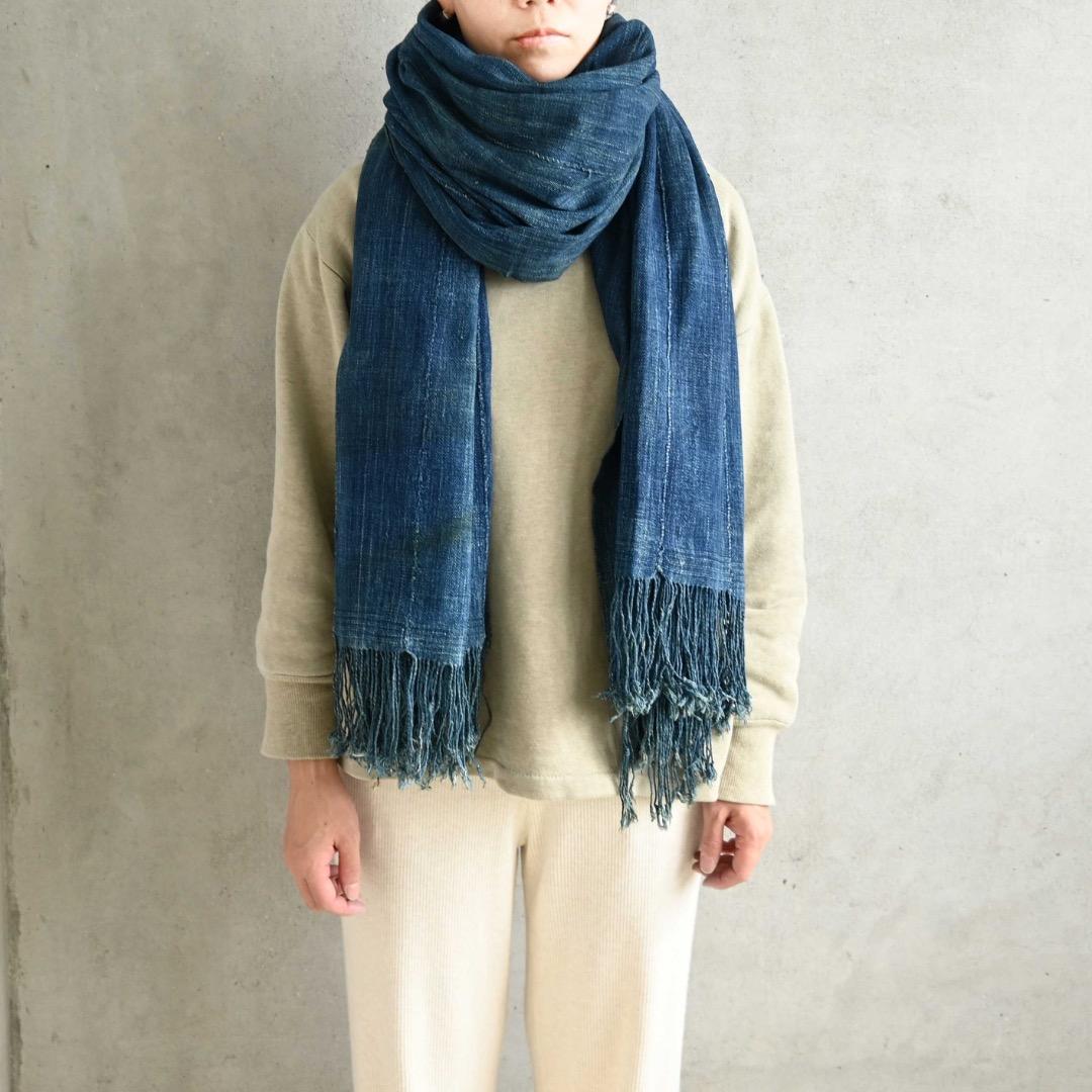 BRITZ/ モシ族/ブルーインディゴ 大判 クロス/ストール