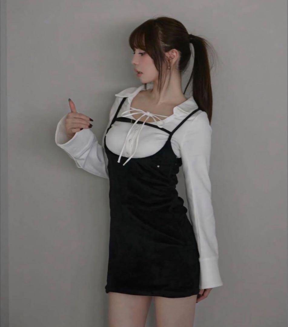 も*す様 andmary Betty velour mini dress bei