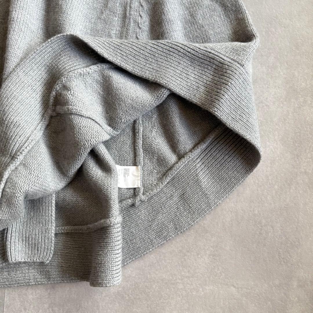 【美品✨】HYKE ニットポンチョ　厚手　アウター　タートルネック　グレー