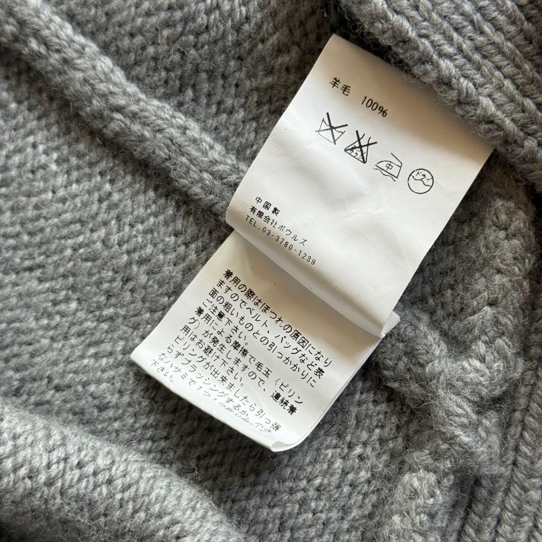 【美品✨】HYKE ニットポンチョ　厚手　アウター　タートルネック　グレー