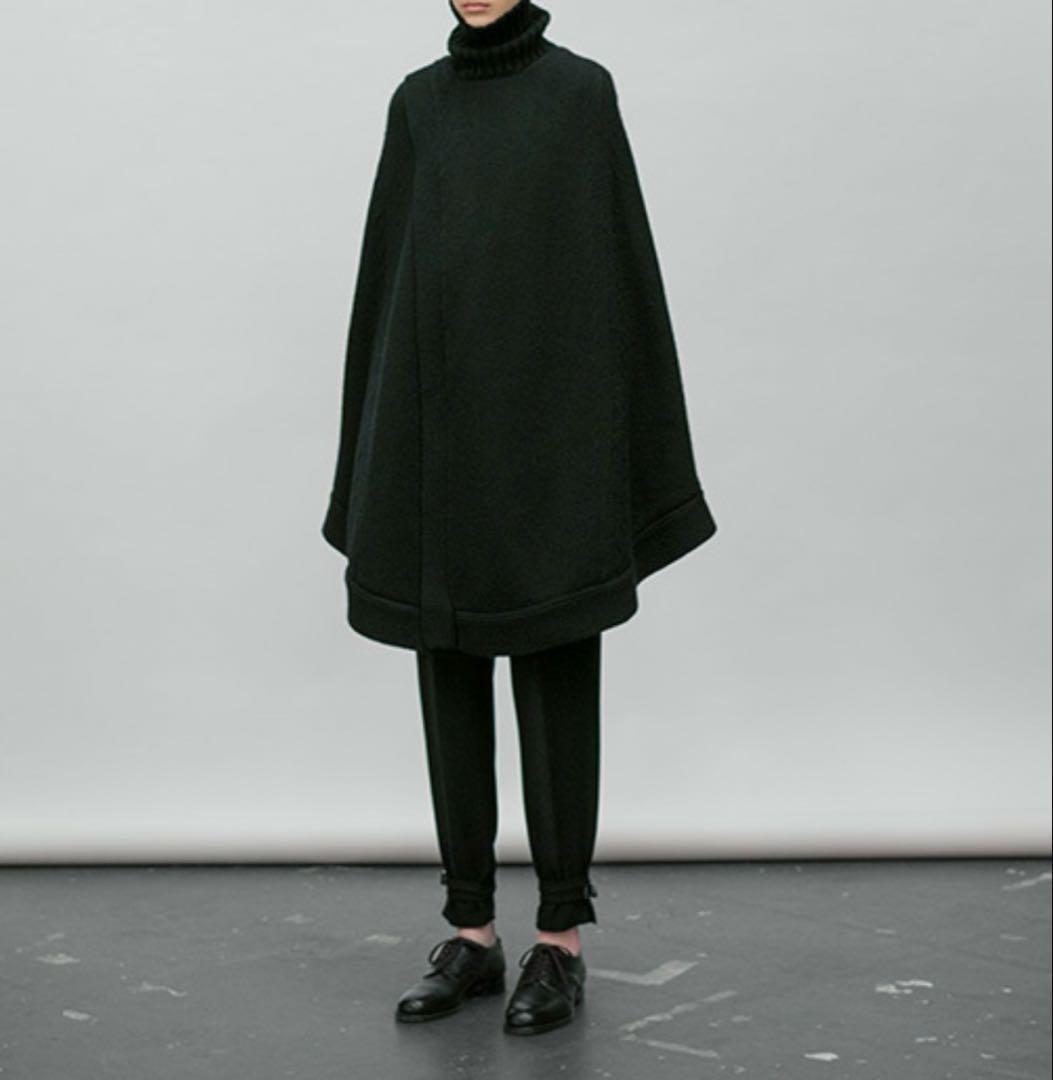 【美品✨】HYKE ニットポンチョ　厚手　アウター　タートルネック　グレー