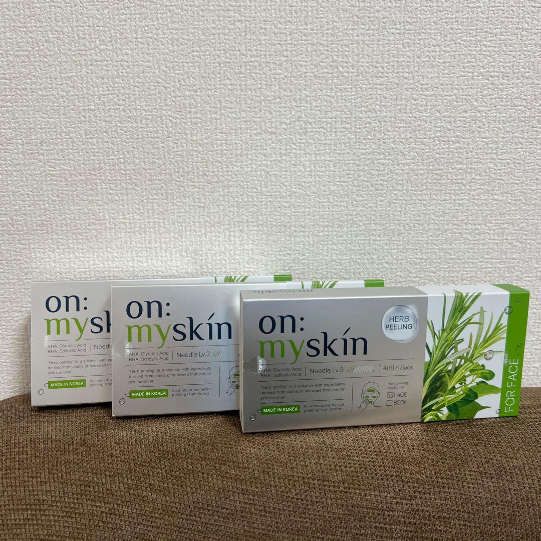 on: myskin ハーブピーリング 4ml × 8個入り　3箱セット