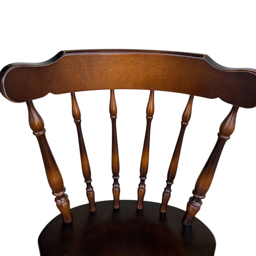 【美品】飛騨産業　ダイニングチェア ダークブラウン　アンティーク