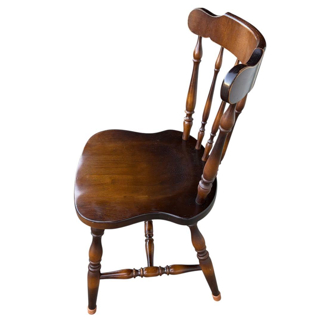 【美品】飛騨産業　ダイニングチェア ダークブラウン　アンティーク