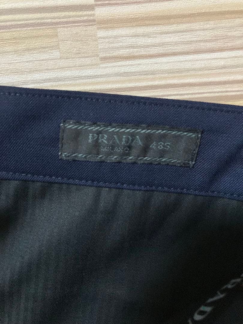 【新品未使用】PRADA（プラダ）22SSウールワイドスラックス・トライアングル