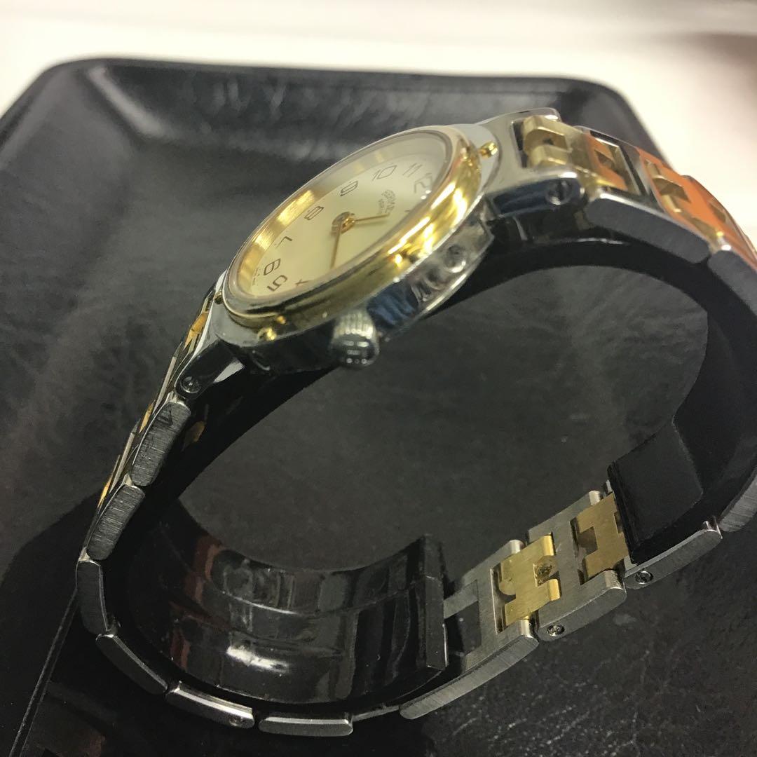 ❣️HERMES エルメス❣️クリッパーレディースクォーツ腕時計 ゴールド/シルバー