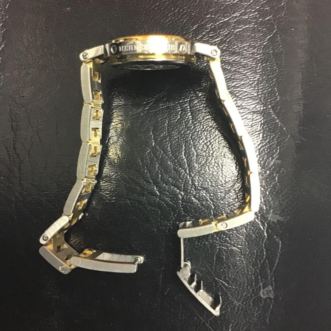 ❣️HERMES エルメス❣️クリッパーレディースクォーツ腕時計 ゴールド/シルバー