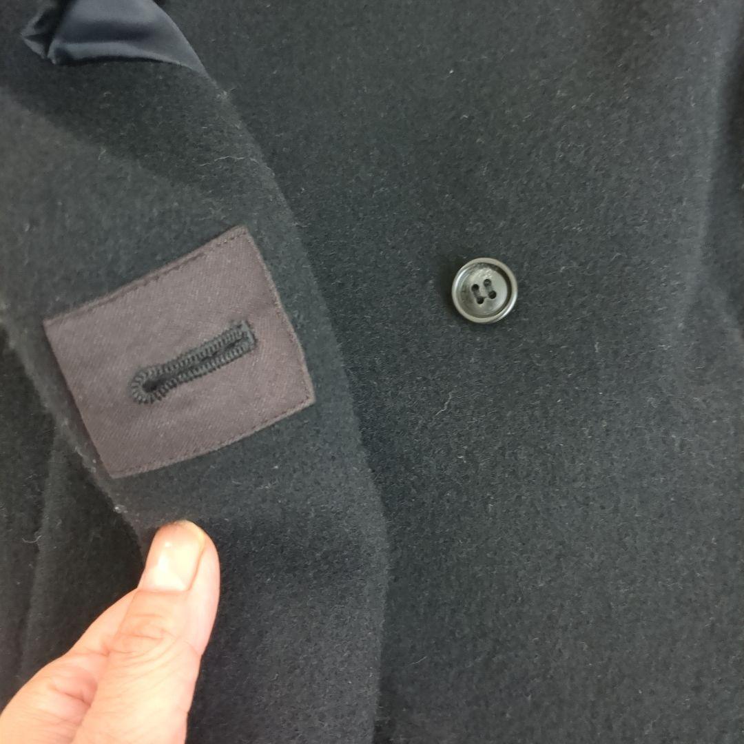 mizuiroind 黒 ウール混ロングコート