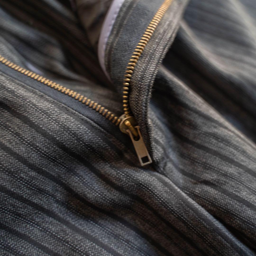 80s vintage 東ドイツ製 ツータック ストライプ ワイドスラックス