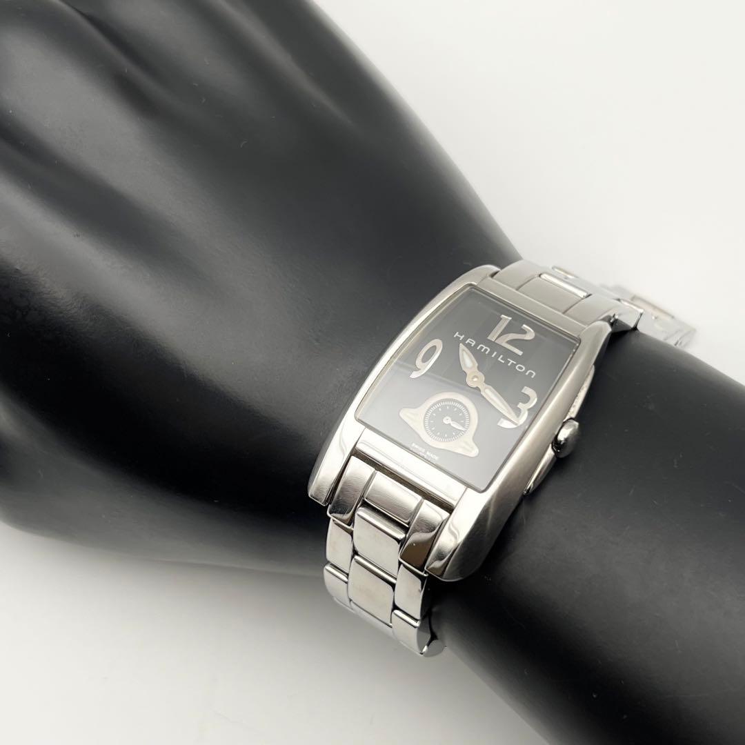 【稼働品】ハミルトン　スモセコ　 クォーツ 腕時計 H334110 新品電池