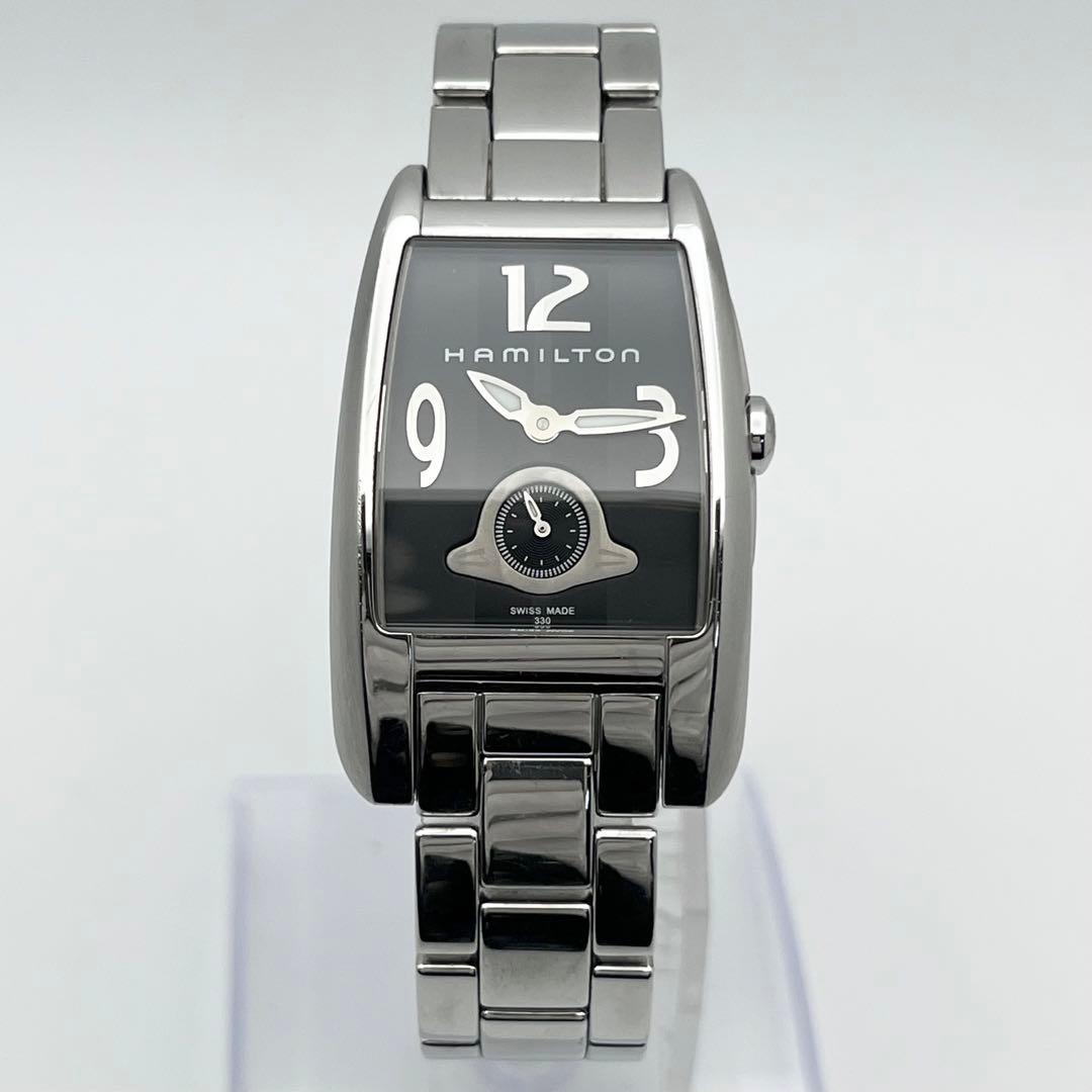【稼働品】ハミルトン　スモセコ　 クォーツ 腕時計 H334110 新品電池