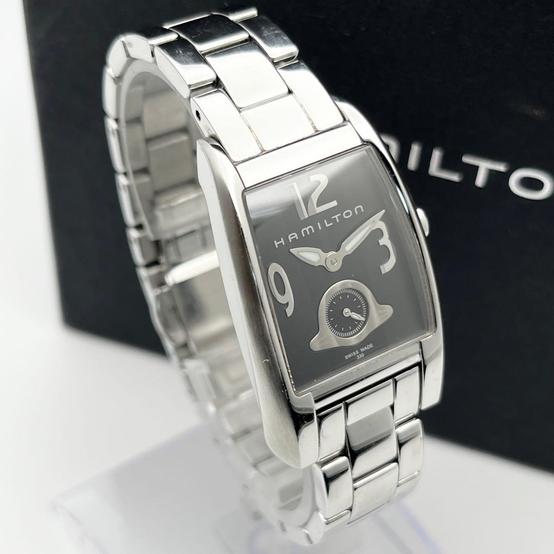 【稼働品】ハミルトン　スモセコ　 クォーツ 腕時計 H334110 新品電池
