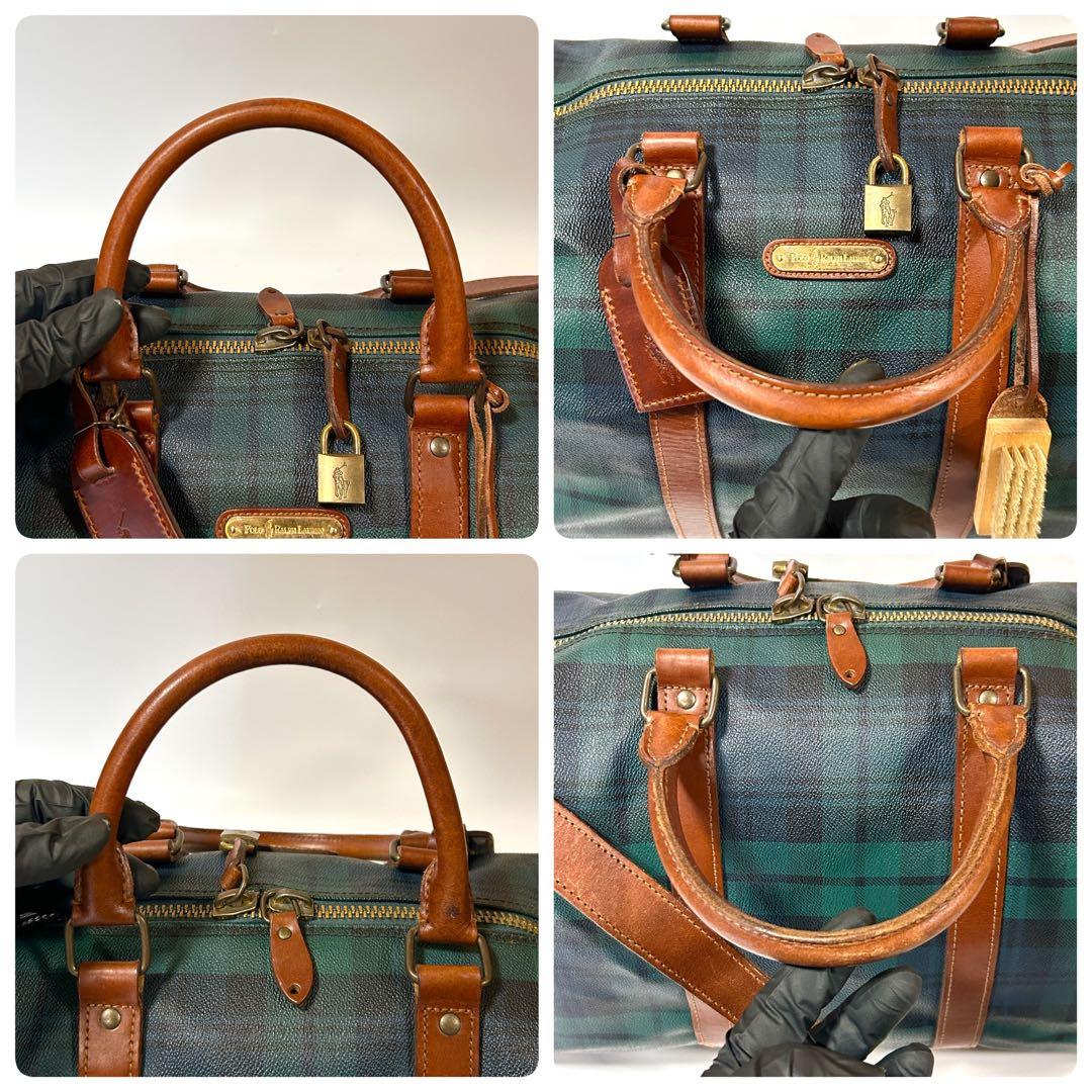 ✨美品✨ ラルフローレン 2WAY ボストンバッグ チェック PVCレザー 旅行