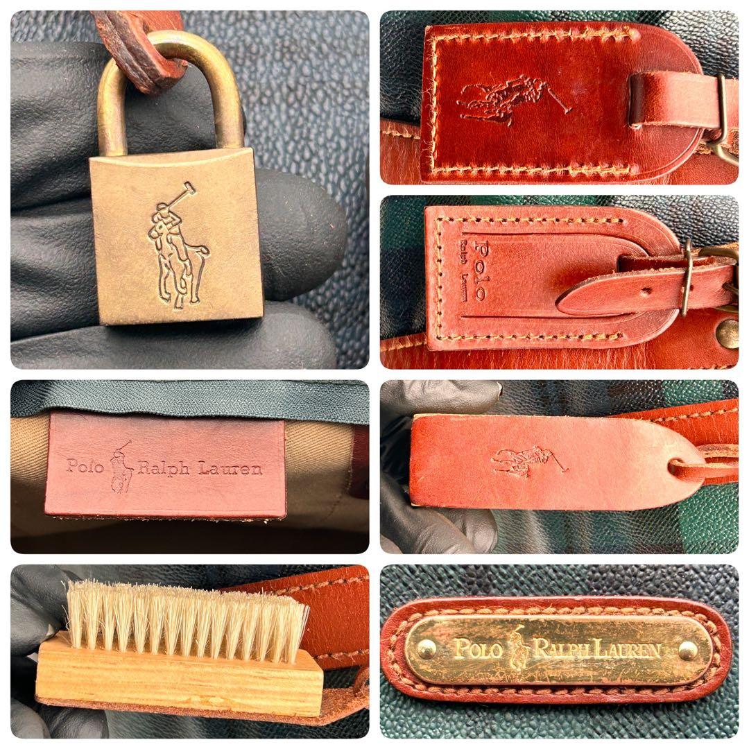 ✨美品✨ ラルフローレン 2WAY ボストンバッグ チェック PVCレザー 旅行