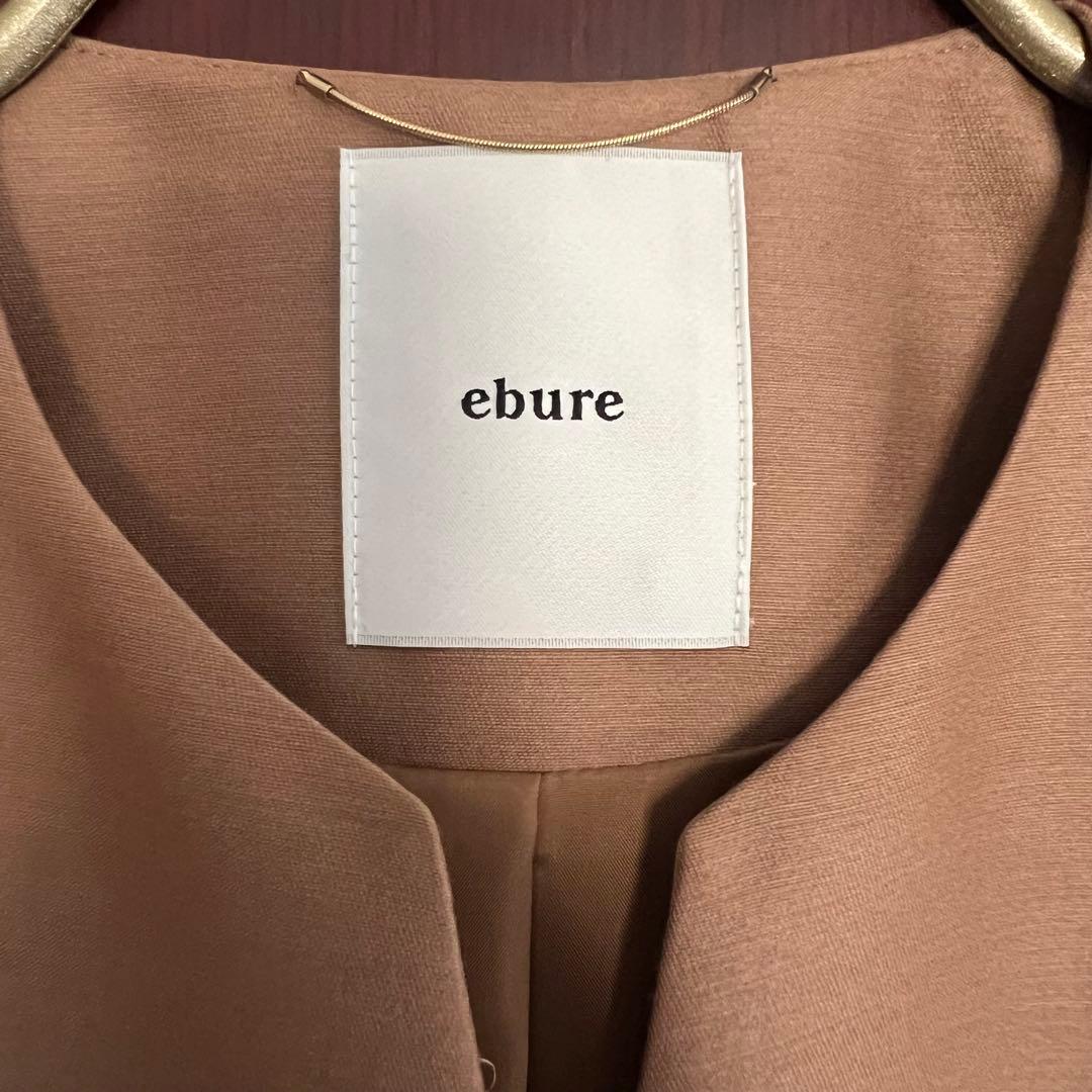 ebure ブライトウールシルクジレ キャメル 38