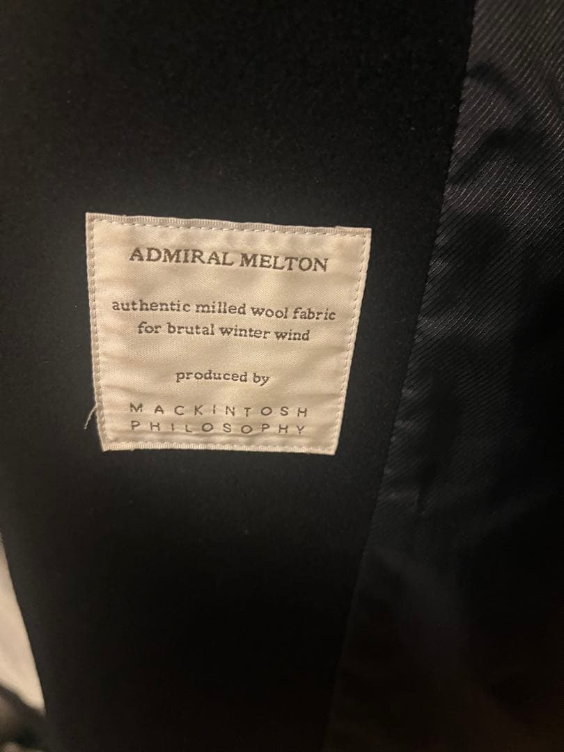 マッキントッシュフィロソフィー チェスターコート ネイビー ロング丈
