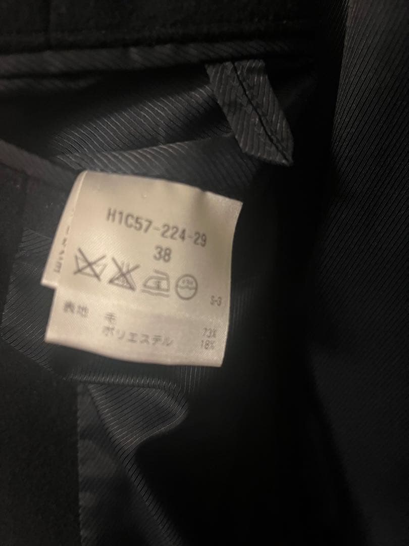 マッキントッシュフィロソフィー チェスターコート ネイビー ロング丈