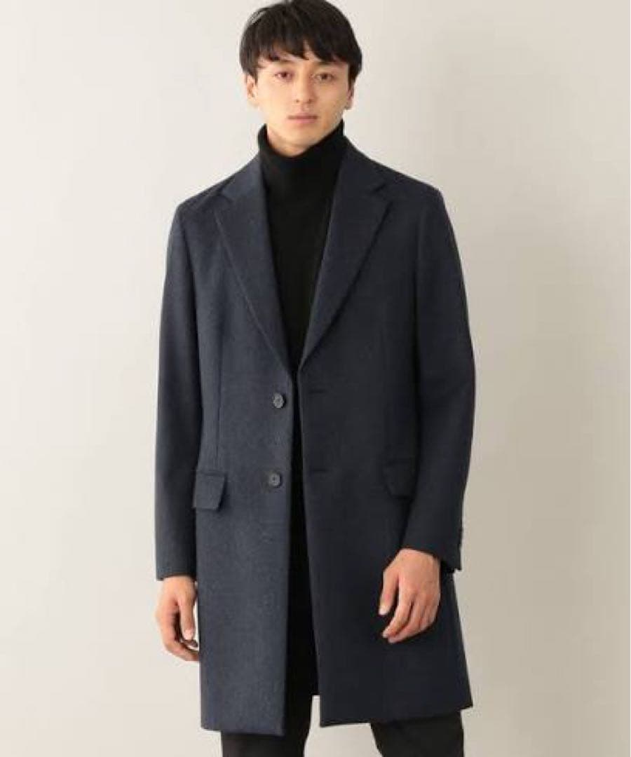 マッキントッシュフィロソフィー チェスターコート ネイビー ロング丈