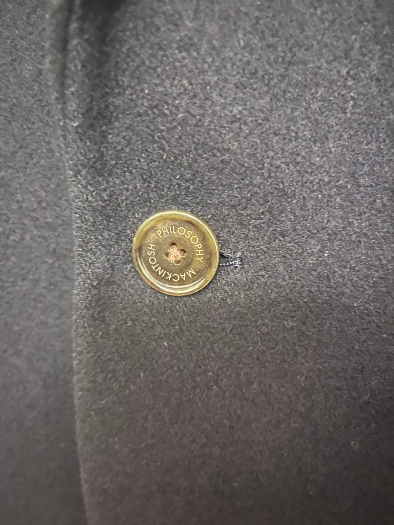 マッキントッシュフィロソフィー チェスターコート ネイビー ロング丈