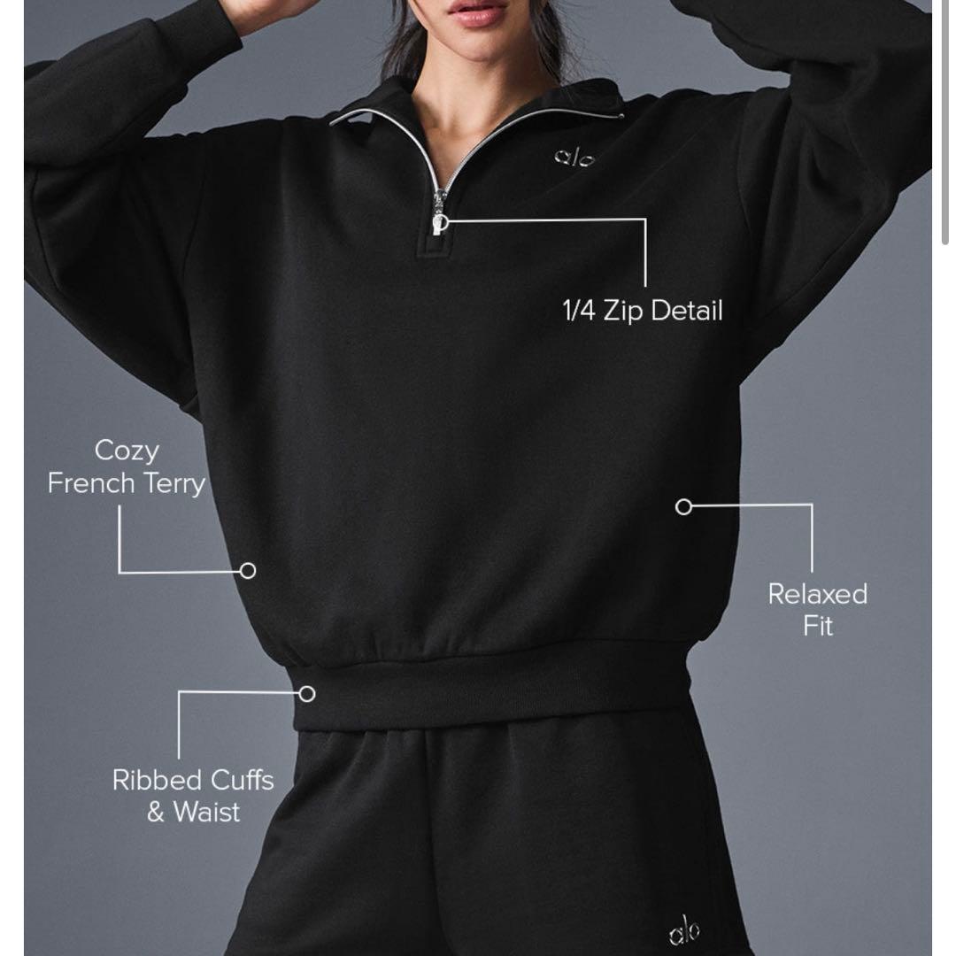 【美品/人気】Alo Yoga アローヨガ 定番 1/4 ジップ プルオーバー