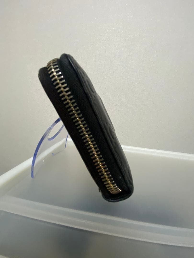 美品GUCCI ブラックレザー長財布 GGパターン　グッチシマ