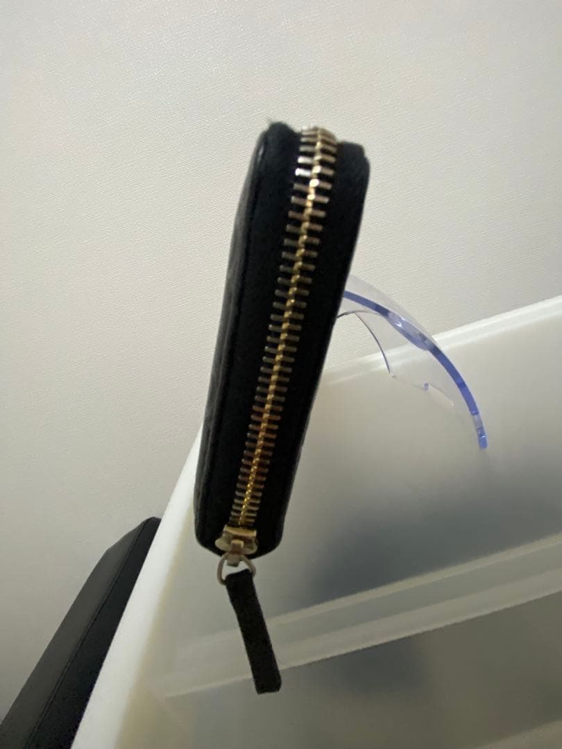 美品GUCCI ブラックレザー長財布 GGパターン　グッチシマ