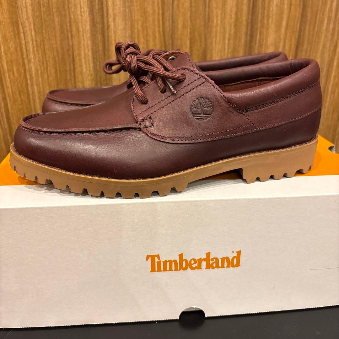 【新品未使用】Timberland レザーローファー バーガンディ
