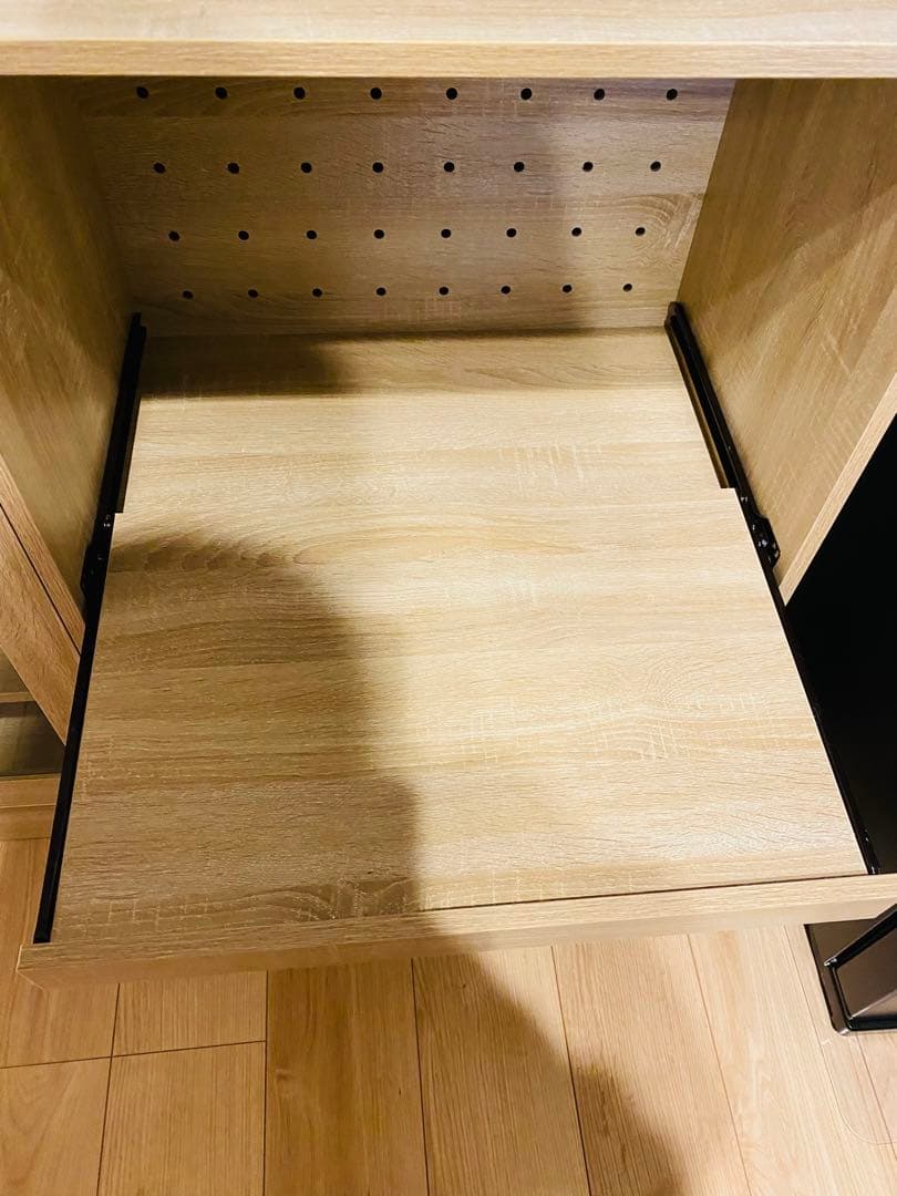 プラム　レンジ台（2口コンセントあり）