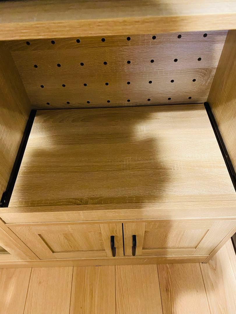 プラム　レンジ台（2口コンセントあり）