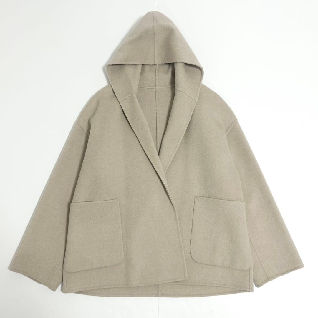 美品✨GALERIE VIE ウールダブルフェイス フーデッドショートコート