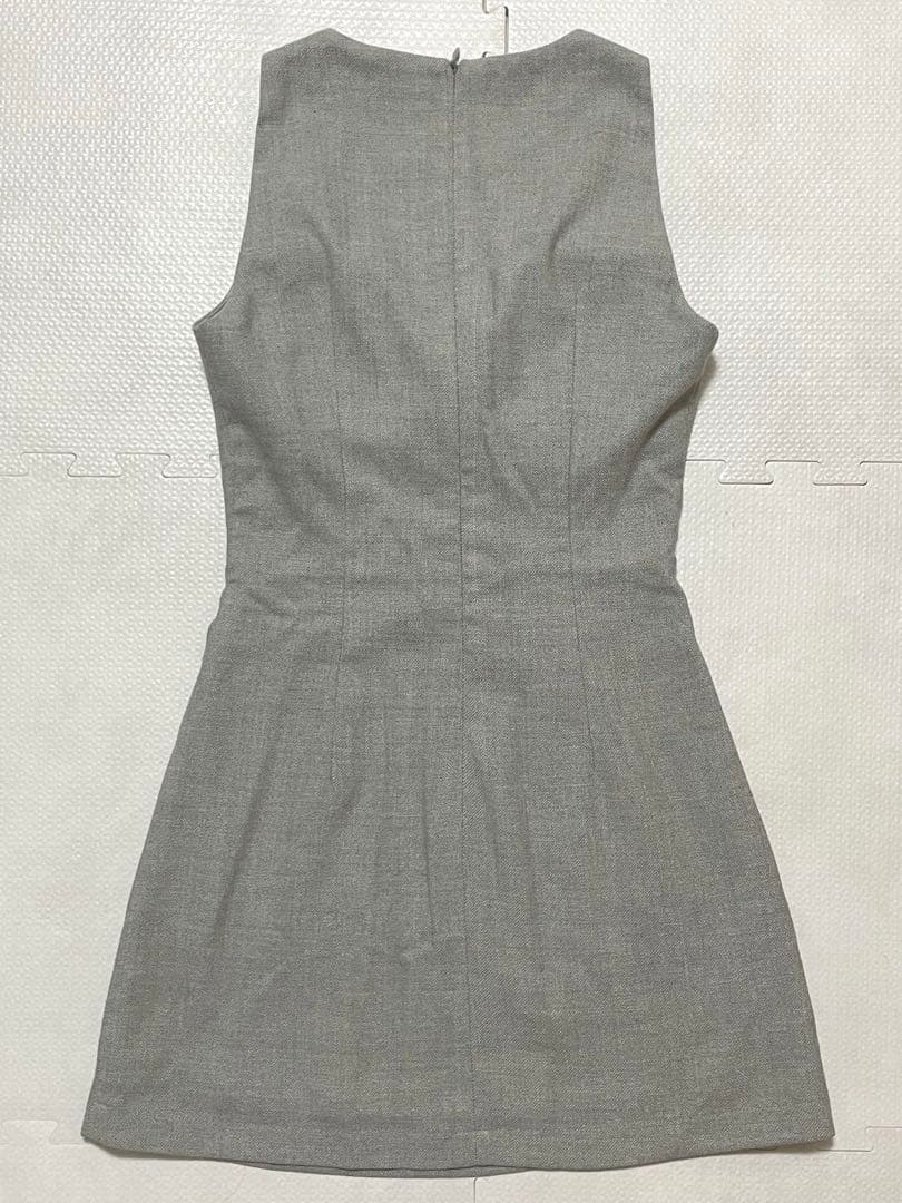 ローブドフルール キャバクラ ドレス ビジュー リボン グレー ワンピース