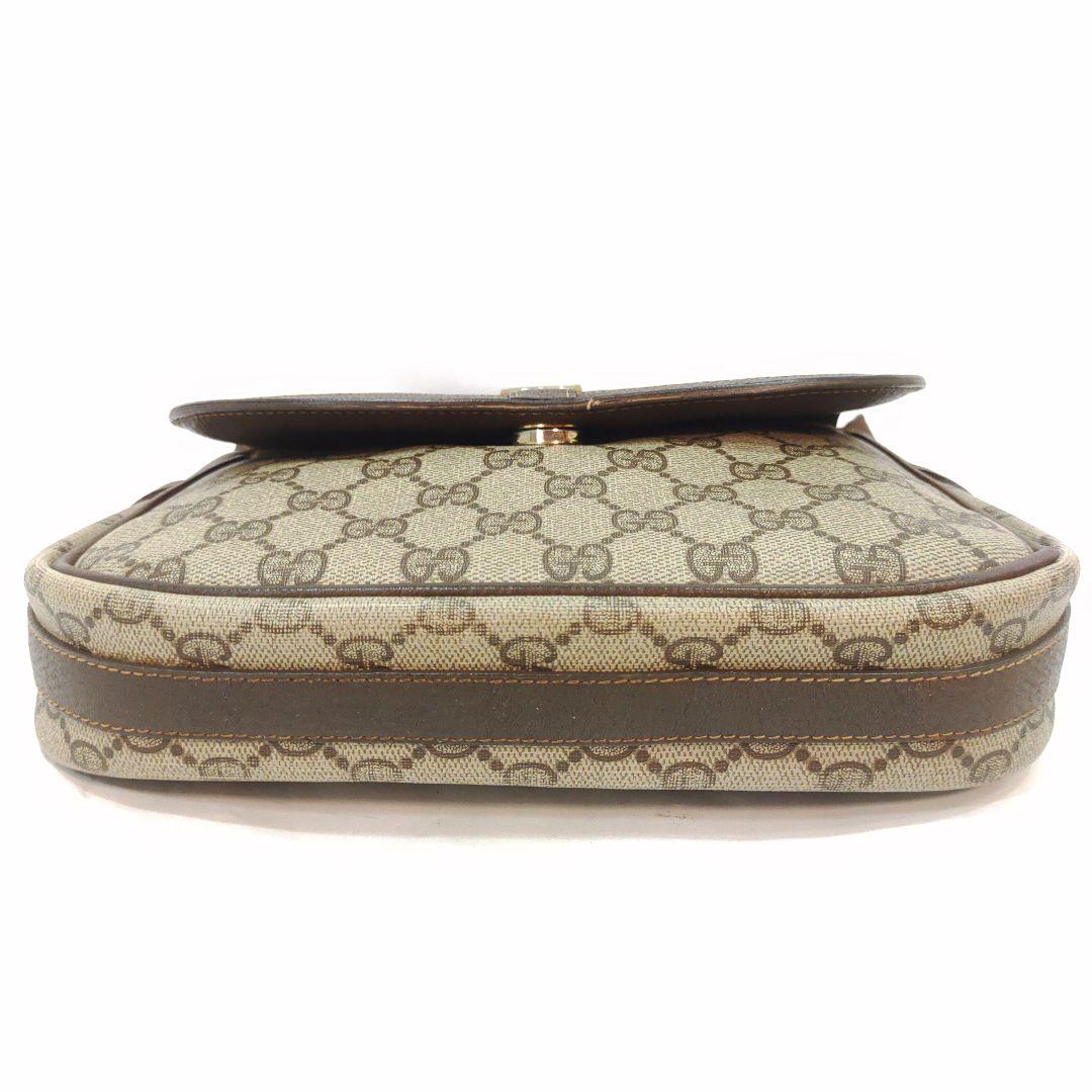 【美品】グッチ ショルダーバッグ レザー×PVC インターロッキング GG柄