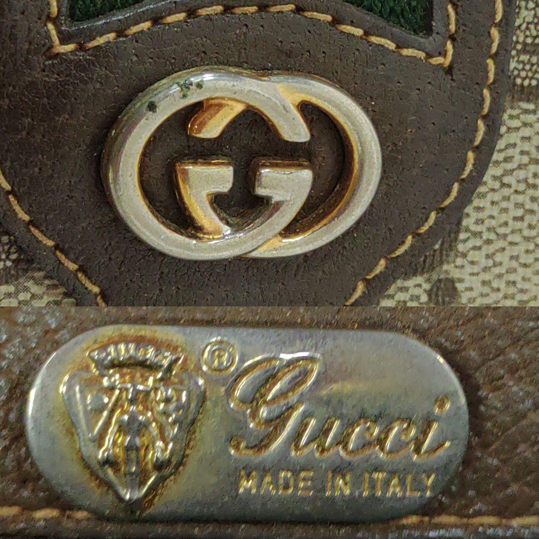 【美品】グッチ ショルダーバッグ レザー×PVC インターロッキング GG柄