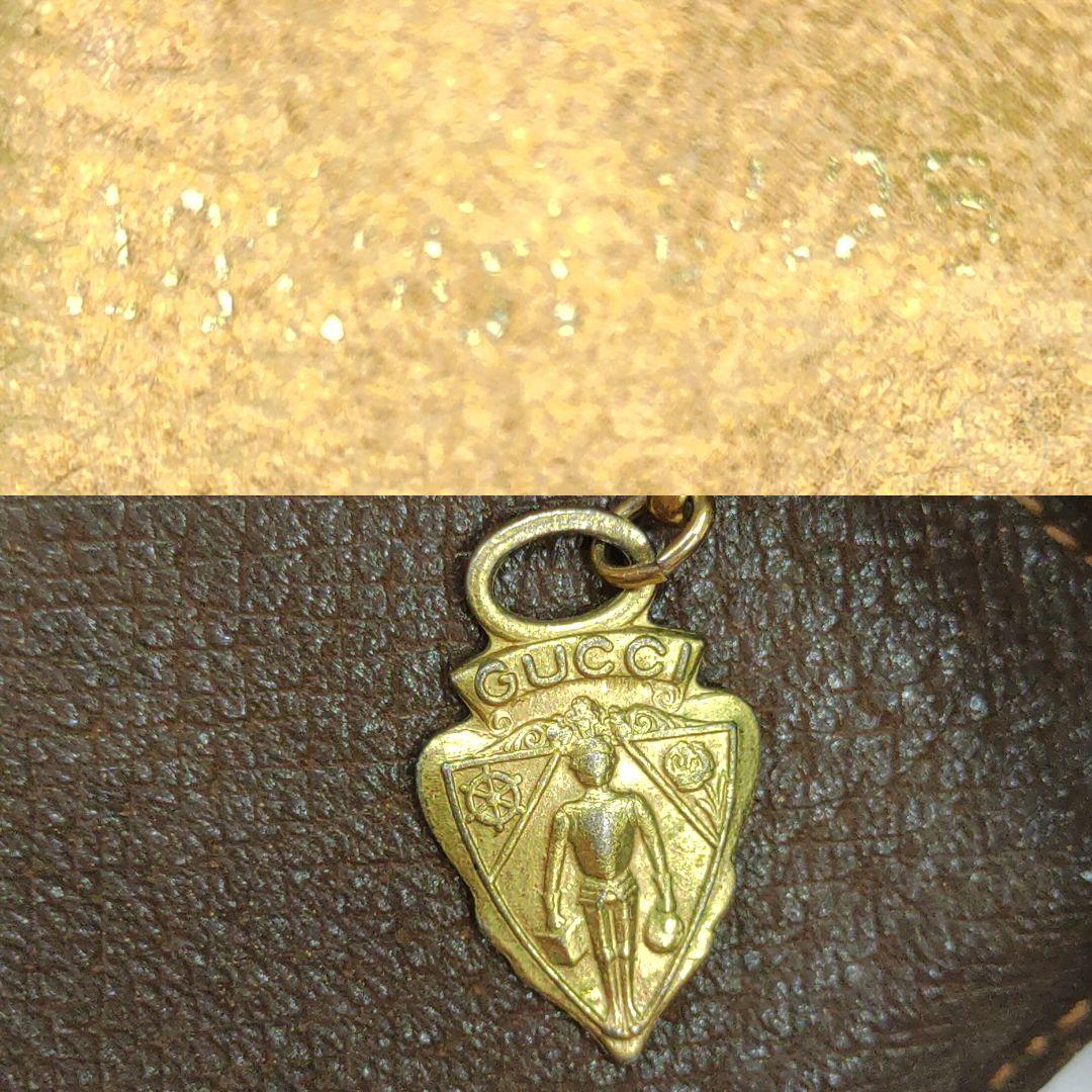 【美品】グッチ ショルダーバッグ レザー×PVC インターロッキング GG柄