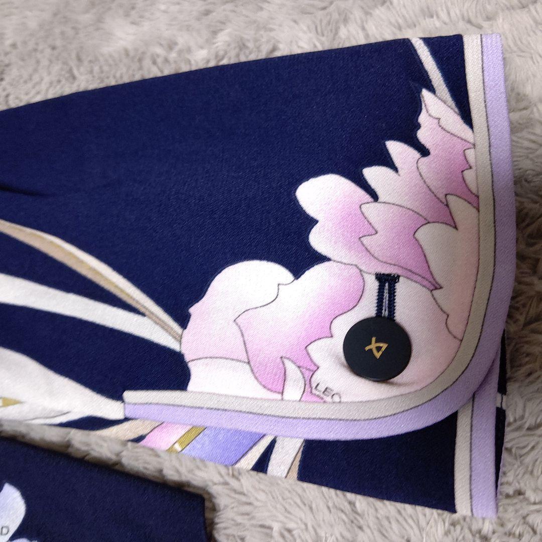 LEONARD ネイビー 花柄 テーラードジャケット カンカン