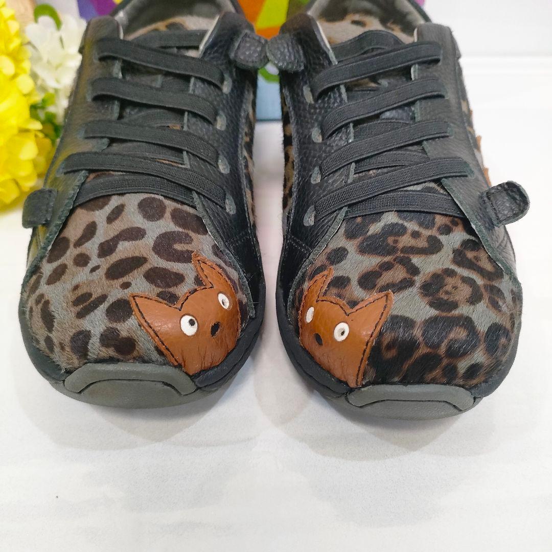 入手困難 Estacion エスタシオン アニマル 猫 スニーカー スリッポン