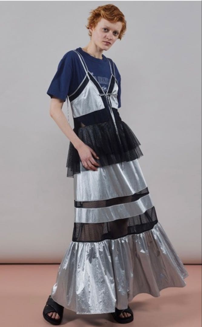 【値下げ】メゾンスペシャル　ワンピース　シルバー